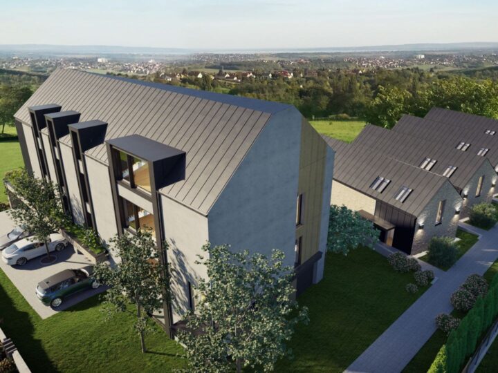 Madártávlat, háttérben a Balaton-felvidék